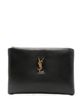 Saint Laurent Women Calypso Small Pouch In Lambskin Luosophy