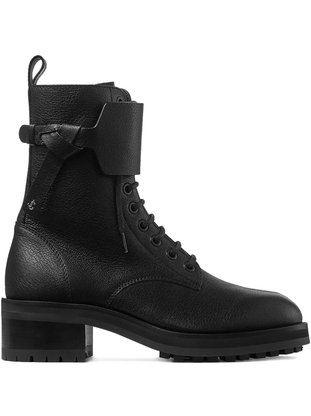 Jimmy Choo Women Rosabel Leather Lace-Up Combat Boots Luosophy