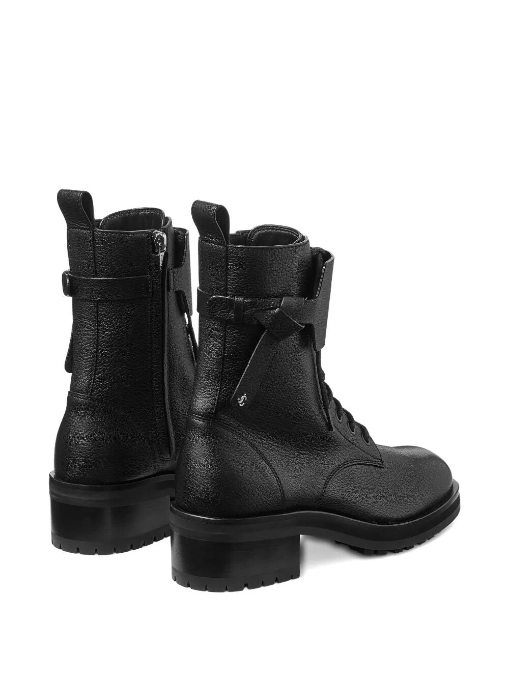 Jimmy Choo Women Rosabel Leather Lace-Up Combat Boots Luosophy