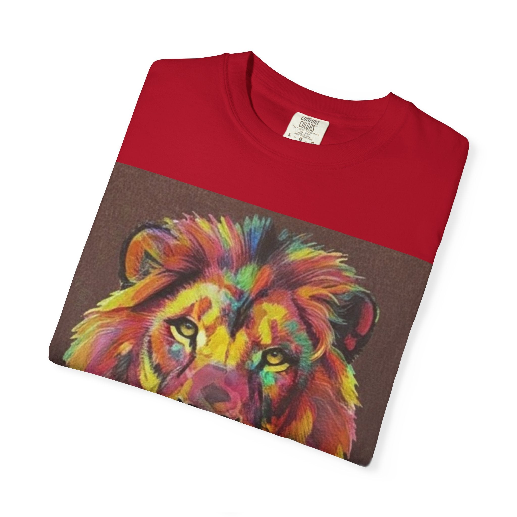 Wild Life Lion Portrait T-Shirt — Colorful Retro Primate Graphic Tee The Vibez Shop