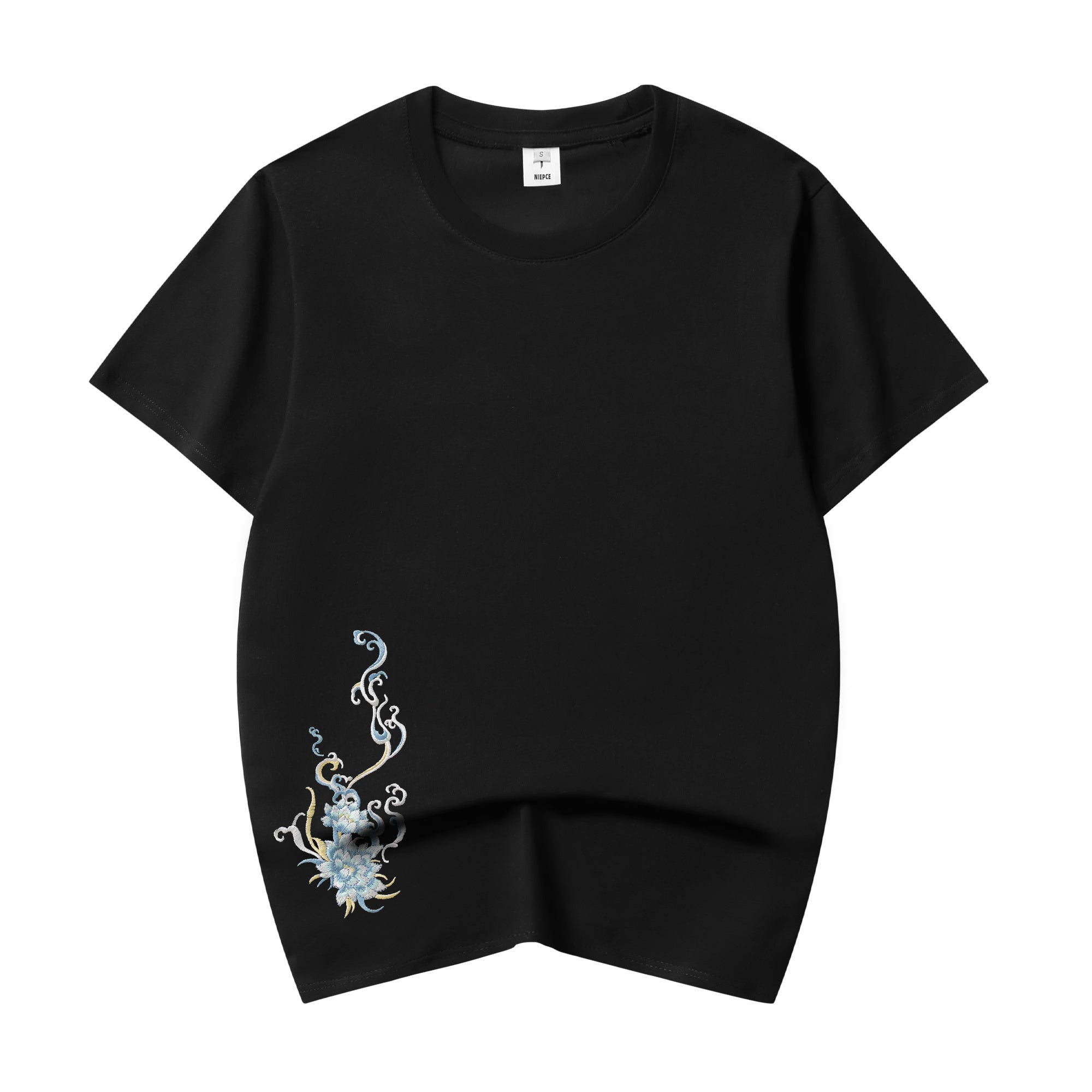 ET517 Blue Kirin Embroidered Tee Niepce