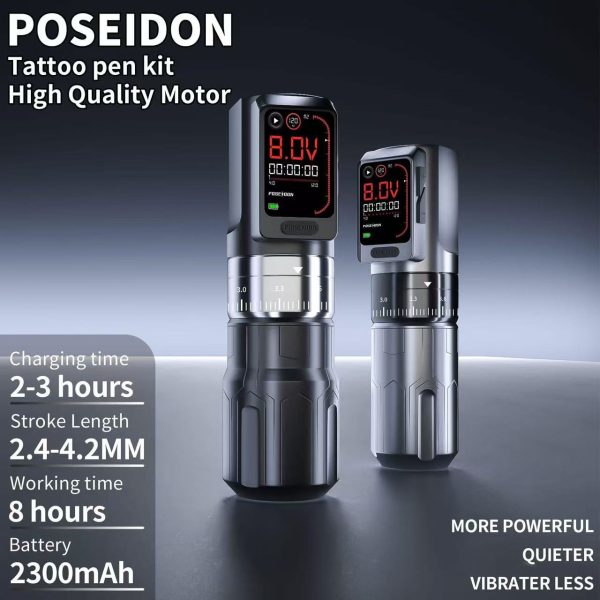 POSEIDON-S-LUXE DUAL POWER TATTOO PEN SET – WIRELESS FREEDOM MEETS WIRED PRECISION INKSOULSUPPLY.COM
