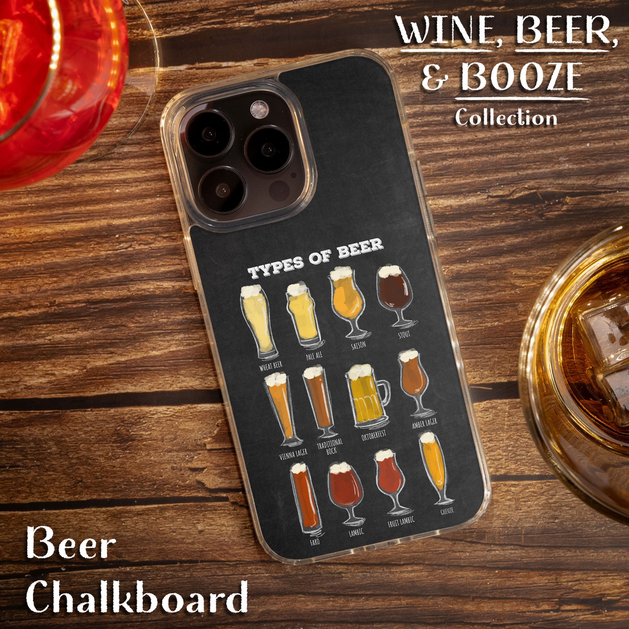 Wine, Beer, & Booze HD Apple iPhone 14 Series Mag-Safe Phone Case Affinity Bands