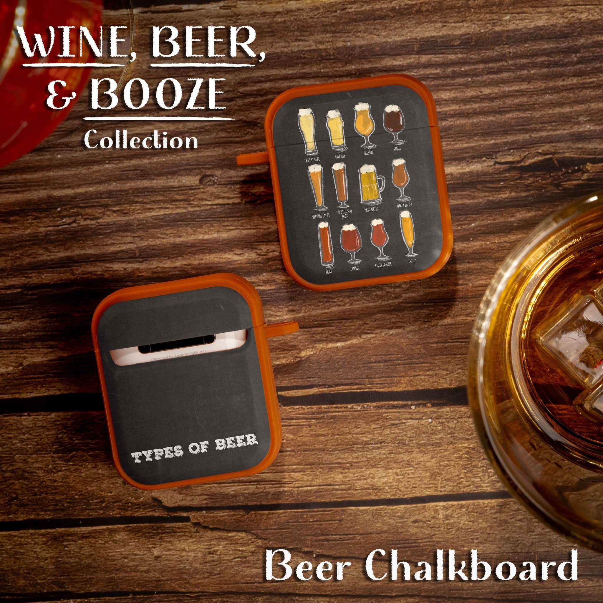 Wine, Beer, & Booze HDX Apple AirPods Gen 1 & 2 Case Cover Affinity Bands
