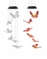 Solar Powered LED Wind Chime Light Hanging Color-Changing Yard Garden Butterfly Lamp Decor