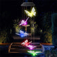 Solar Powered LED Wind Chime Light Hanging Color-Changing Yard Garden Butterfly Lamp Decor