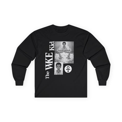 The WKE Kid White Font Unisex Ultra Cotton Long Sleeve Tee - Unique Graphic Tee for Trendsetters The Vibez Shop