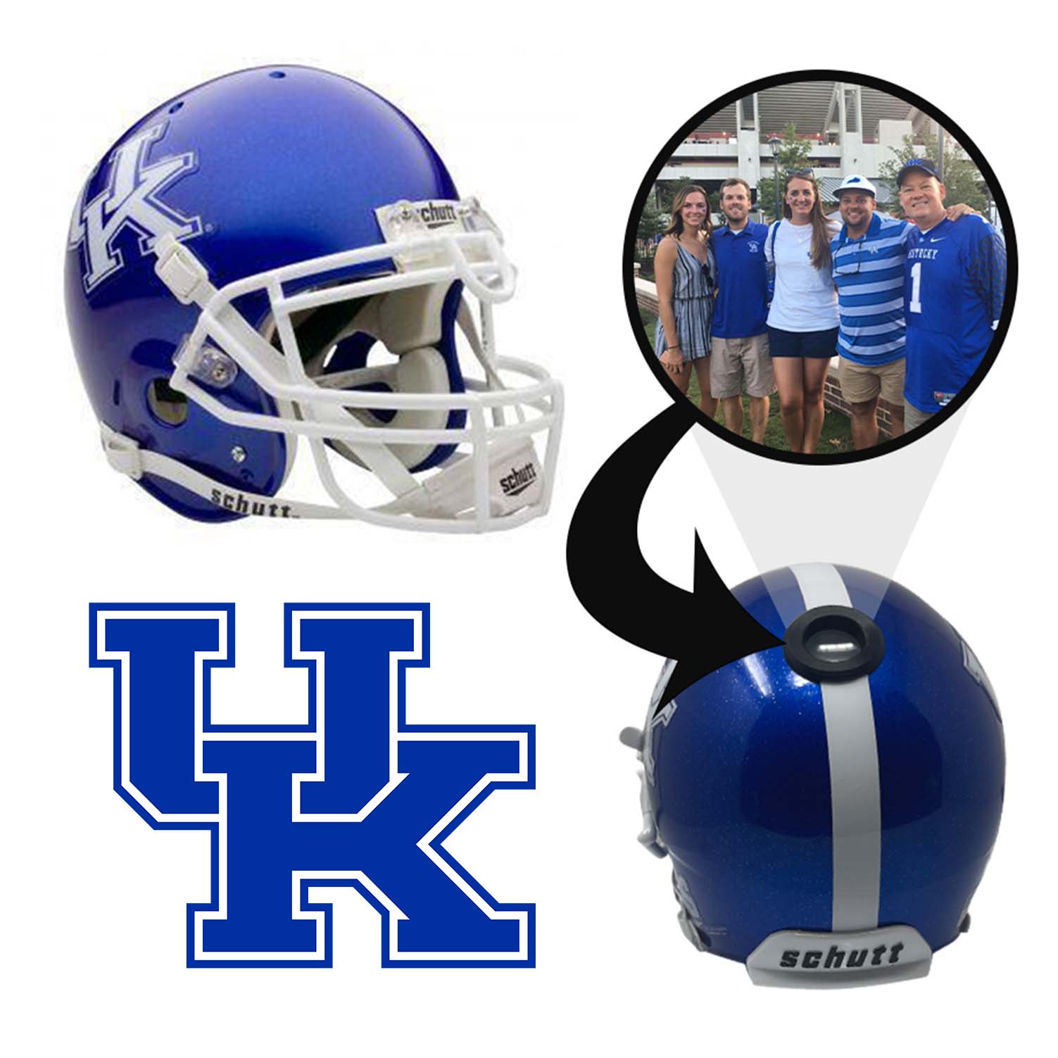 Kentucky Wildcats College Football Collectible Mini Helmet - Picture Inside Fanz Collectibles