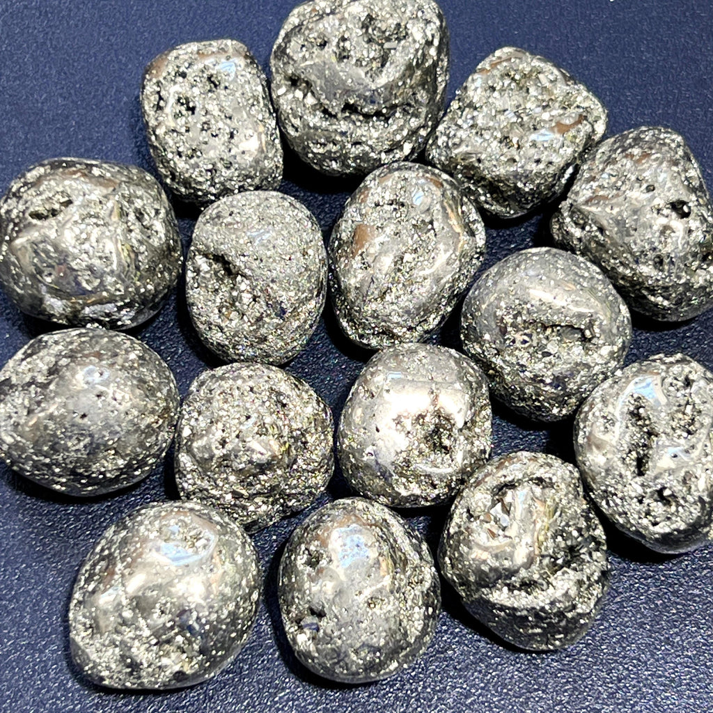 Golden Iron Pyrite Crystal Tumbled Stones (By The Piece or Pound) Fools Gold Wholesale Amazing Crystals
