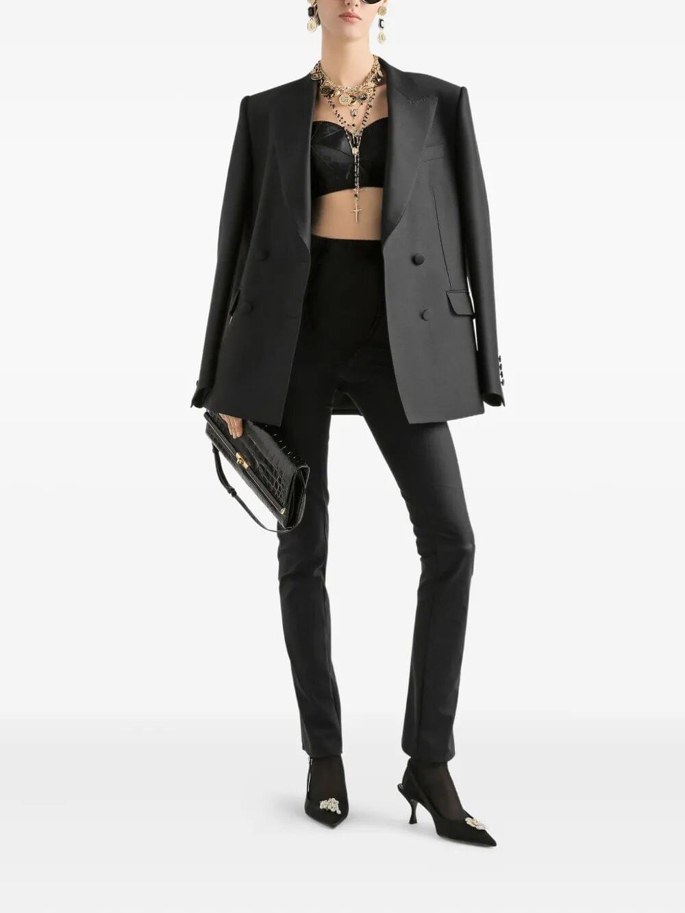 Dolce & Gabbana Women Double-Breasted Jacket In Faille Luosophy