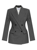 Givenchy Women Double-Breasted Wool Structured Jacket Luosophy