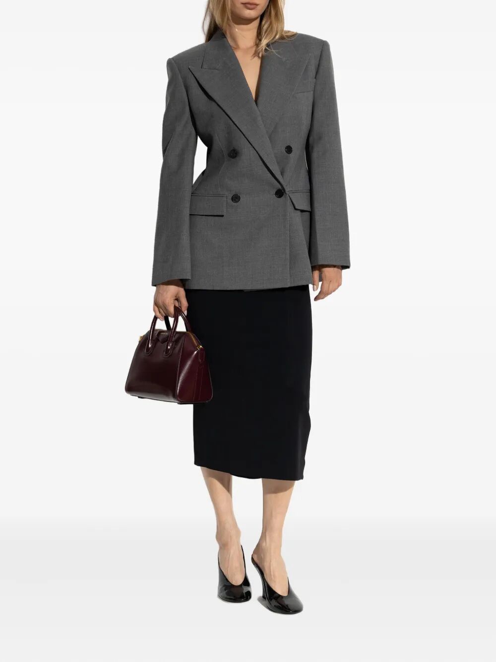 Givenchy Women Double-Breasted Wool Structured Jacket Luosophy