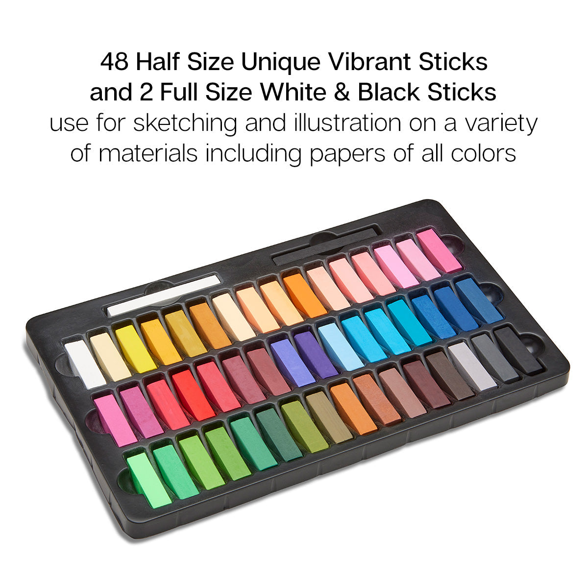 Soft Square Pastels Half Sticks 50 pc KINGART