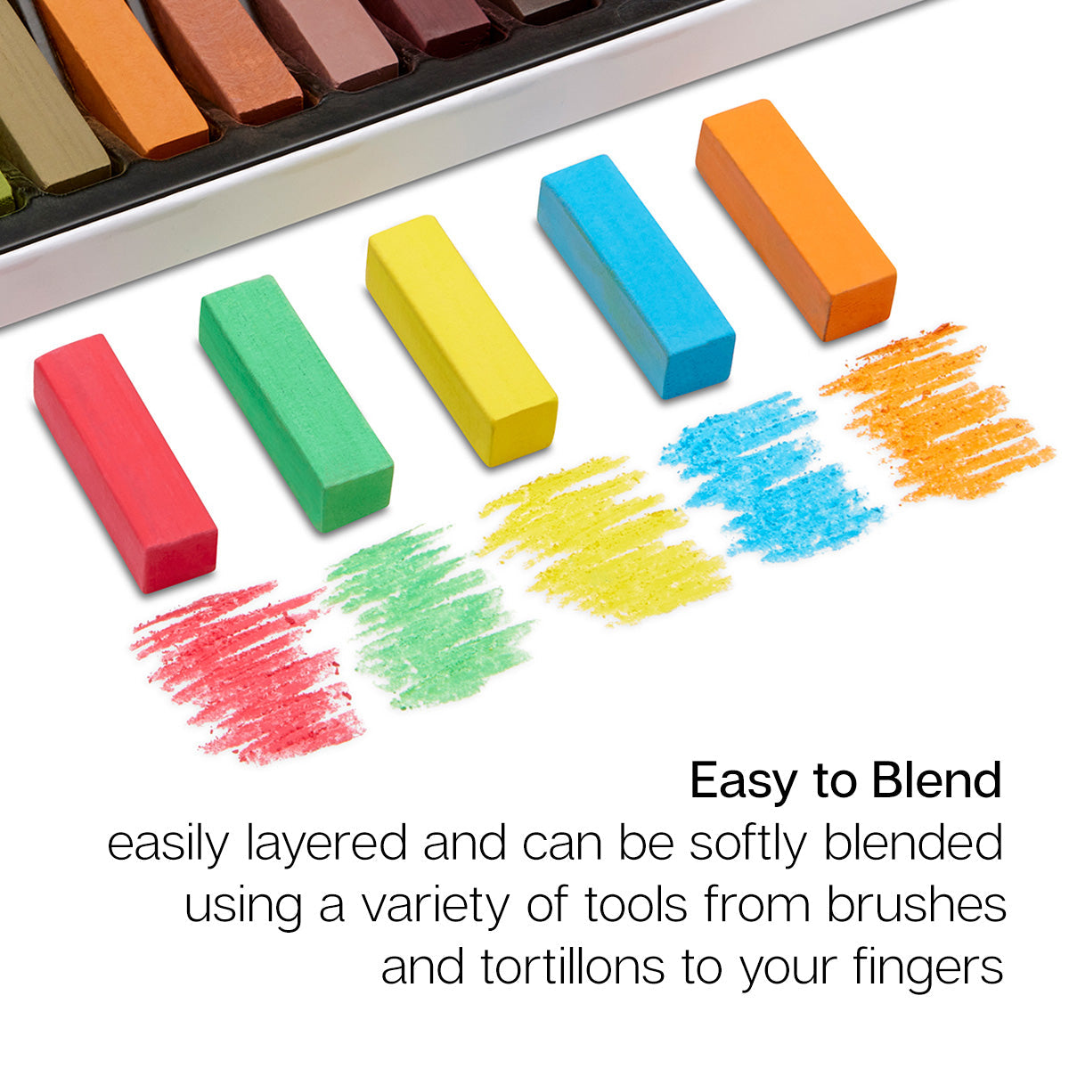 Soft Square Pastels Half Sticks 50 pc KINGART