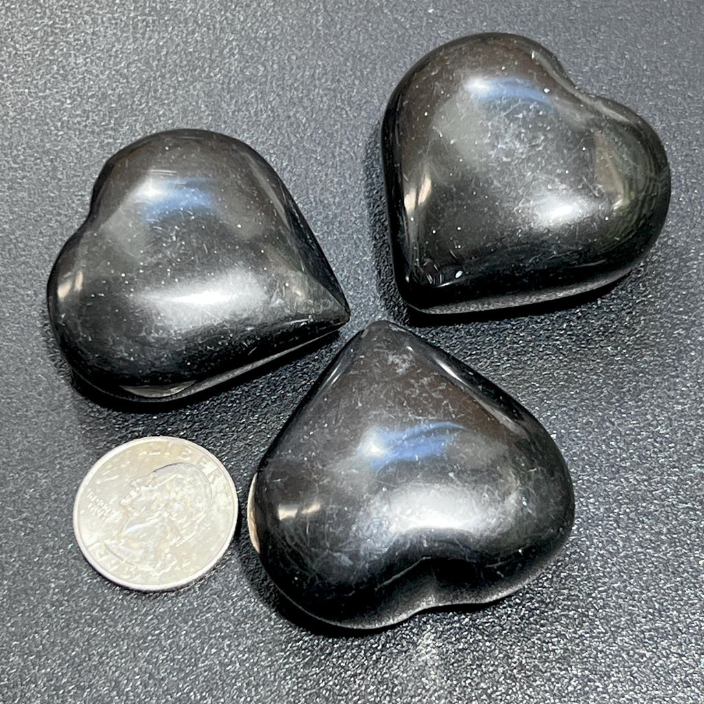 Black Onyx Puffy Heart Crystal Carving Amazing Crystals