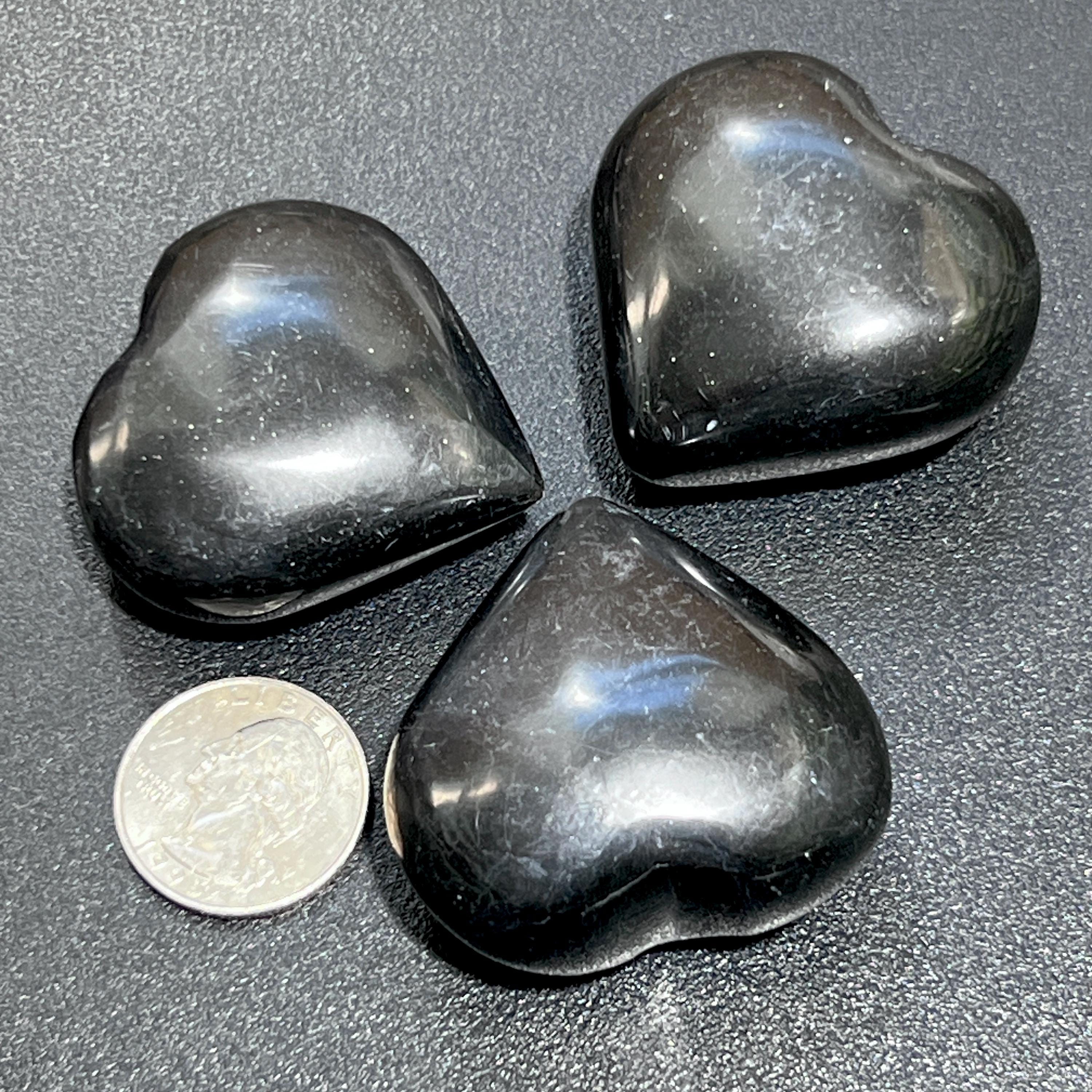 Black Onyx Puffy Heart Crystal Carving Amazing Crystals