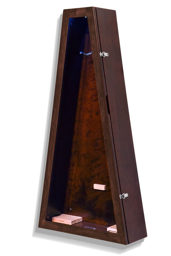 ClimaCase Triangle Humidor - Cherry with Onyx Stain Acoustic Remedy Cases