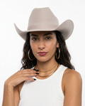 Courageous Wool Western Hat Boho Brown