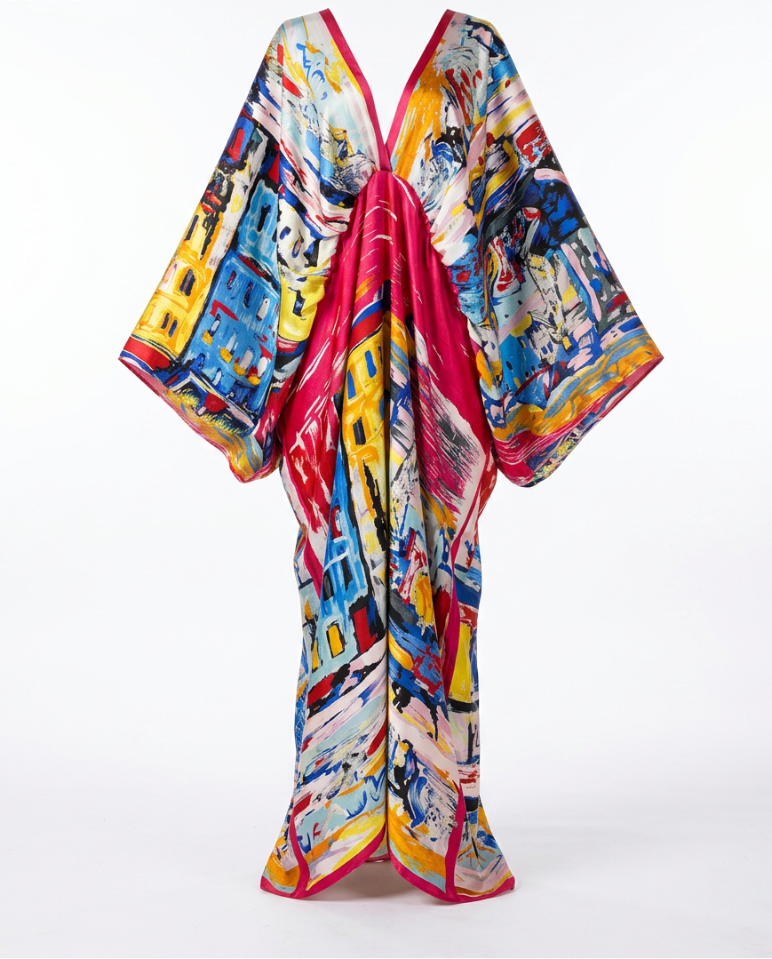 Lively Printed Bohemian Maxi Dress Boho Brown