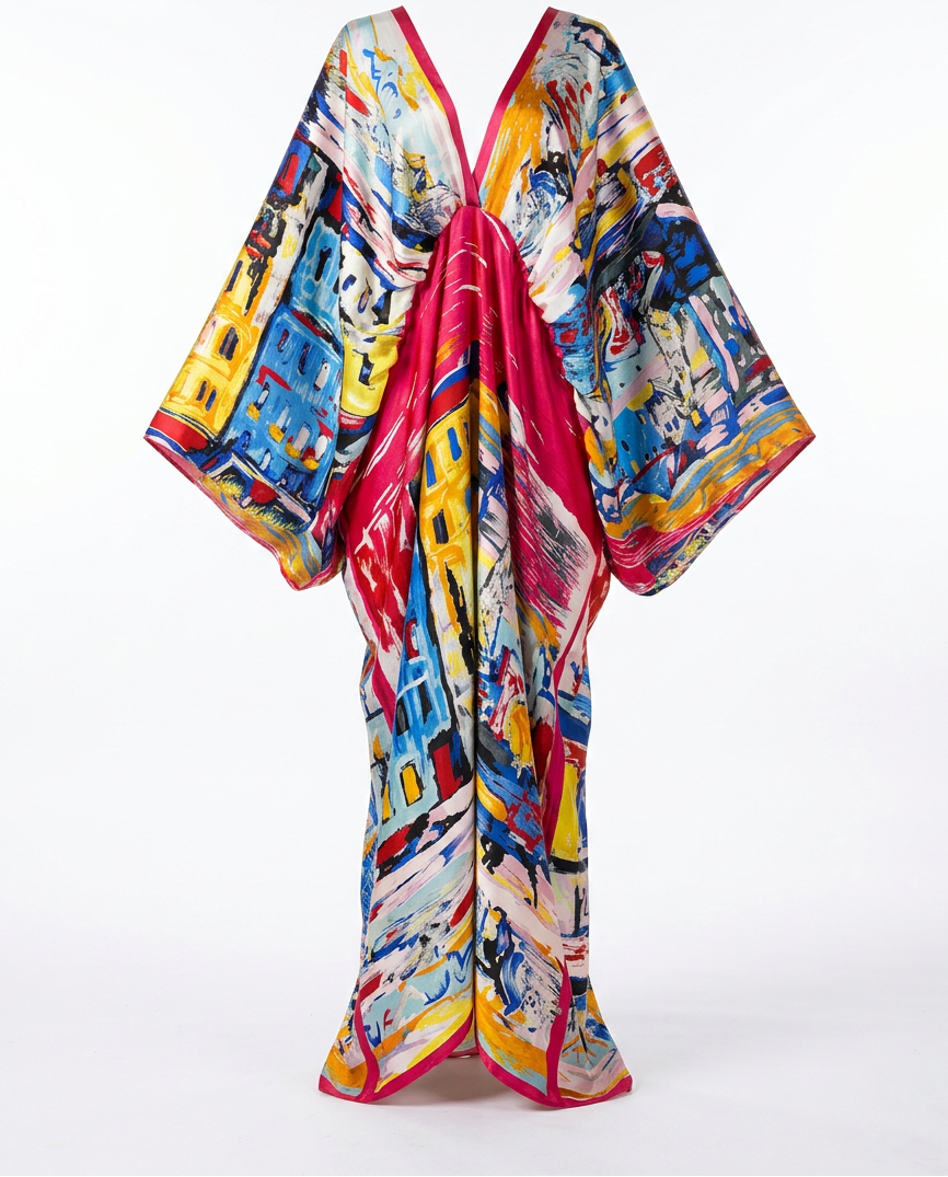 Lively Printed Bohemian Maxi Dress Boho Brown