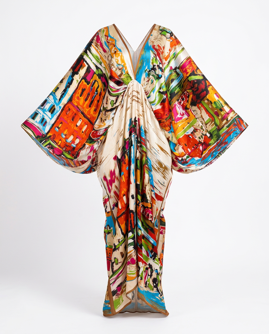 Lively Printed Bohemian Maxi Dress Boho Brown