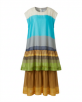 Wanderlust Layered Gradient Maxi Dress Boho Brown