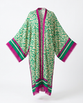 Boundless Printed Flowy Kimono Boho Brown