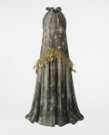 Wild Heart Feather Halter Maxi Dress Boho Brown