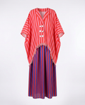 Vibrant Striped Boho Maxi Dress Boho Brown