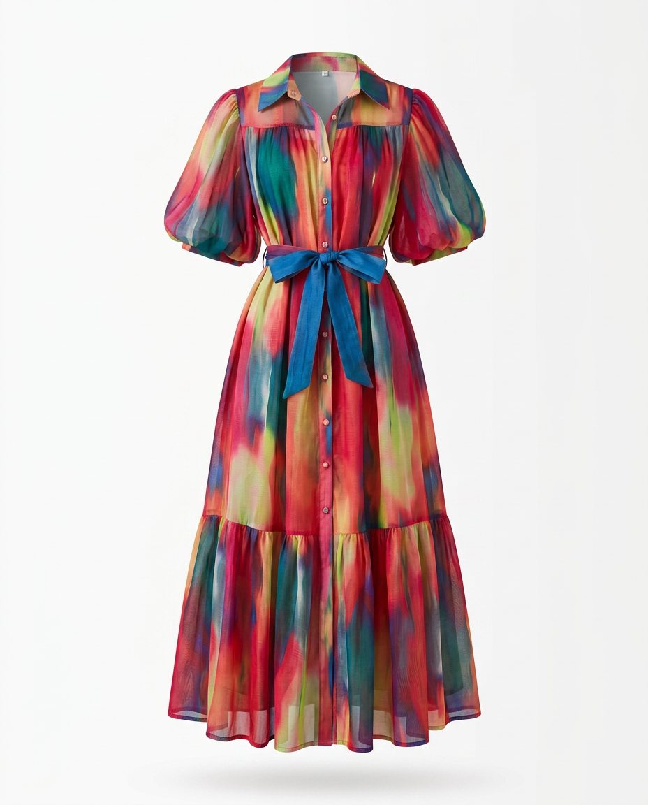 Spirited Printed Boho Sundress Boho Brown