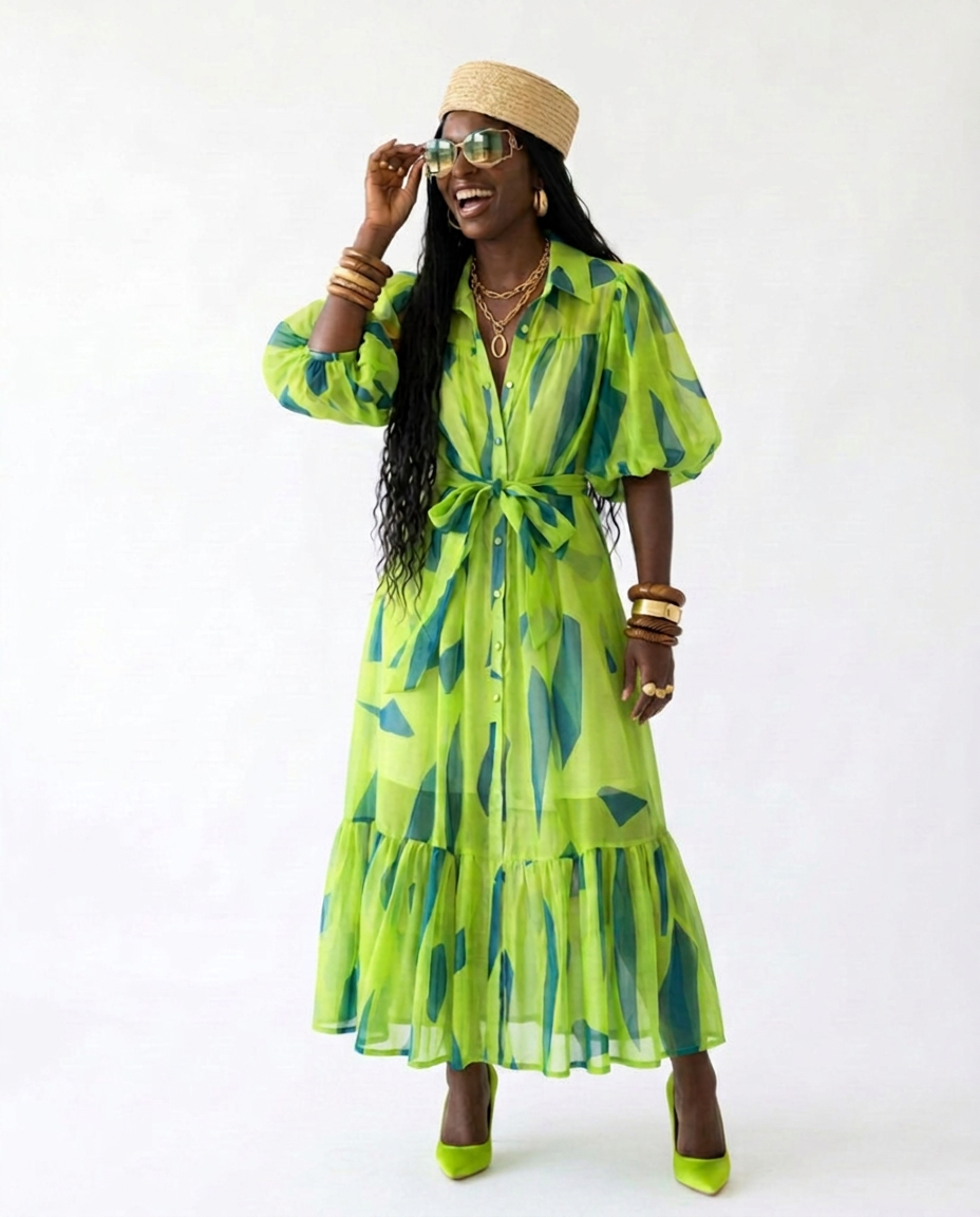 Spirited Printed Boho Sundress Boho Brown