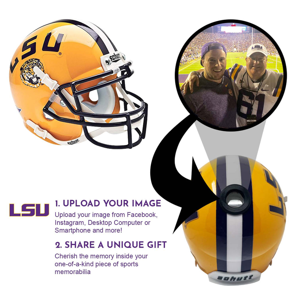 LSU Tigers College Football Collectible Mini Helmet - Picture Inside - FANZ Collectibles Fanz Collectibles