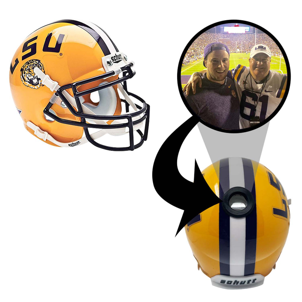 LSU Tigers College Football Collectible Mini Helmet - Picture Inside - FANZ Collectibles Fanz Collectibles