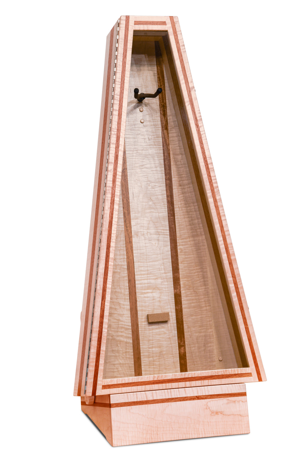 ClimaStand Triangle Humidor with Base - Flamed Maple with Mahogany Acoustic Remedy Cases
