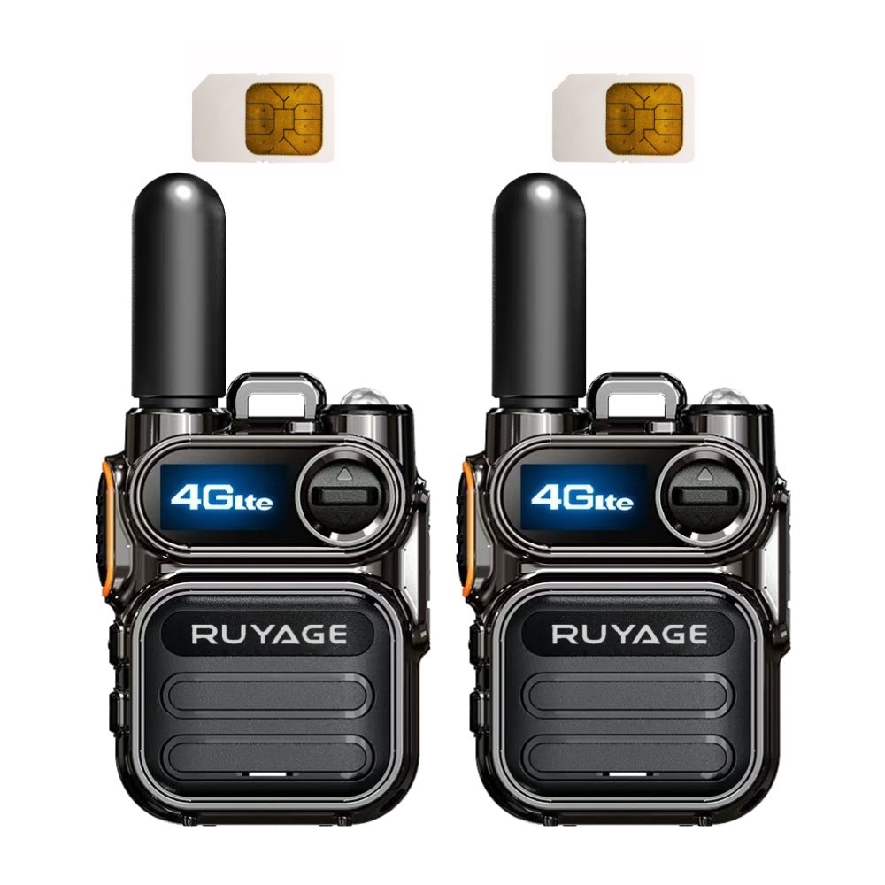 Ruyage X40 Nationwide Lte Two Way Radios Lifetime Free Unlimited Range Rechargeable Global 4G Poc,Portable Walkie Talkies Long Range for Adults Family Road Trip Truck Fleet 2 Pack Ruyage Radio