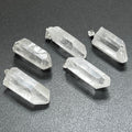 Raw Quartz Crystal Pendant Point Pendant Silver Necklace Charm Gemstone Amazing Crystals