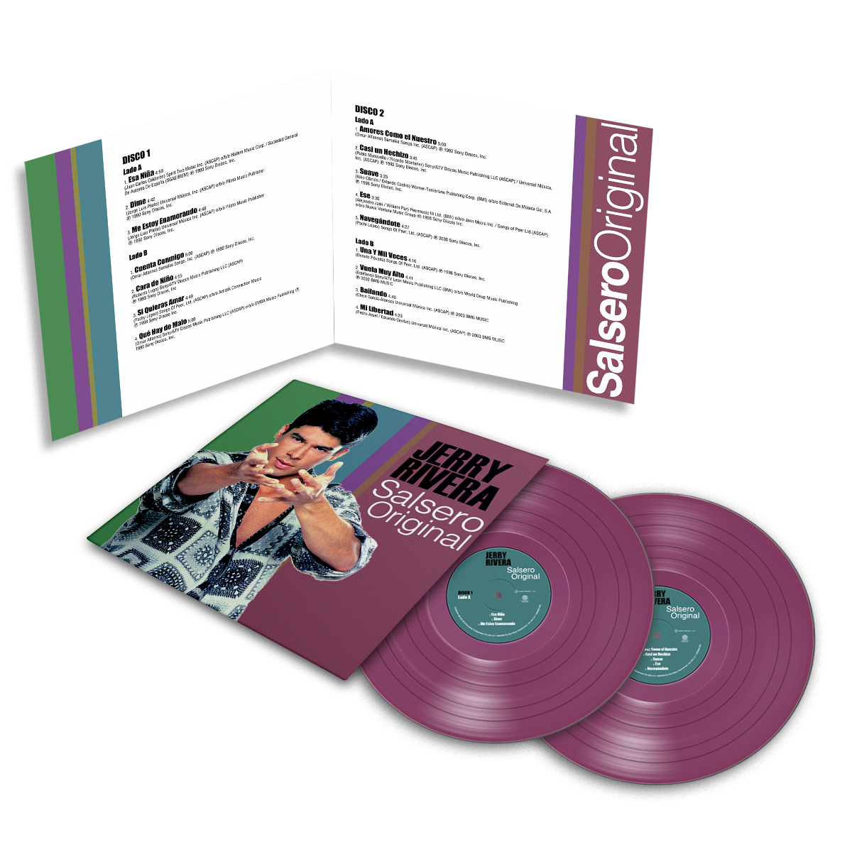 Jerry Rivera - El Bebe…..Salsero Original Orchid Vinyl 2LP Sony Latin
