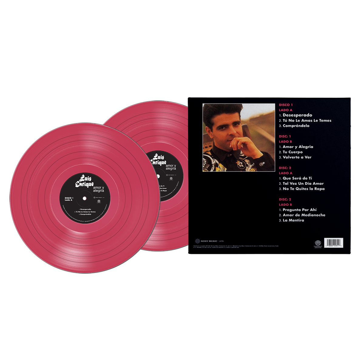 Luis Enrique - Amor Y Alegria Magenta Vinyl 2LP Sony Latin