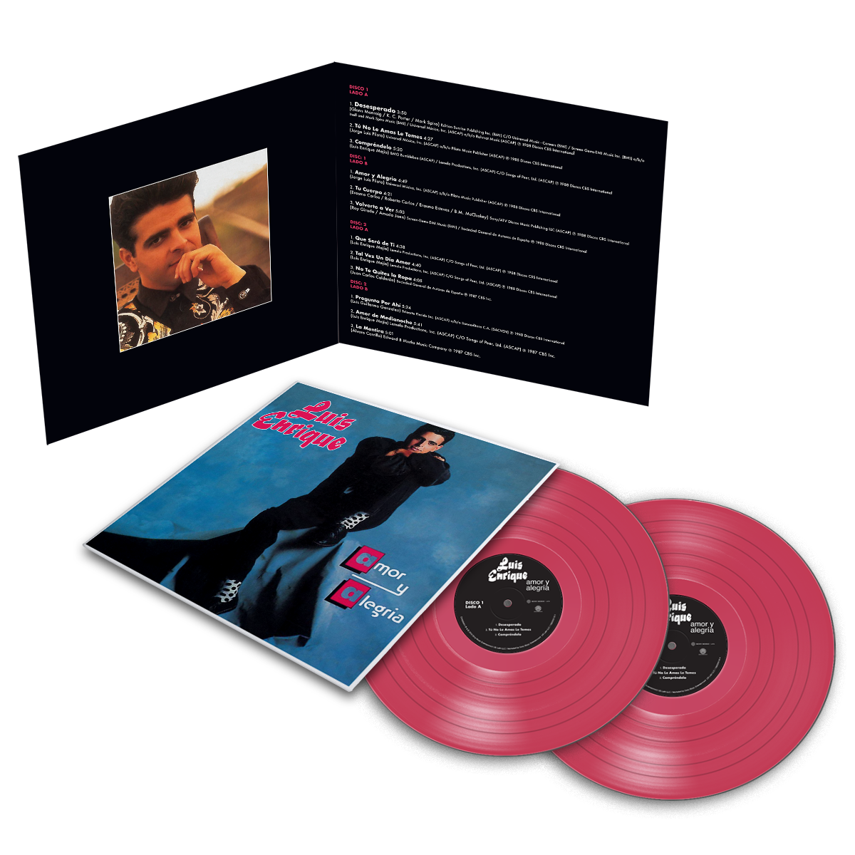 Luis Enrique - Amor Y Alegria Magenta Vinyl 2LP Sony Latin