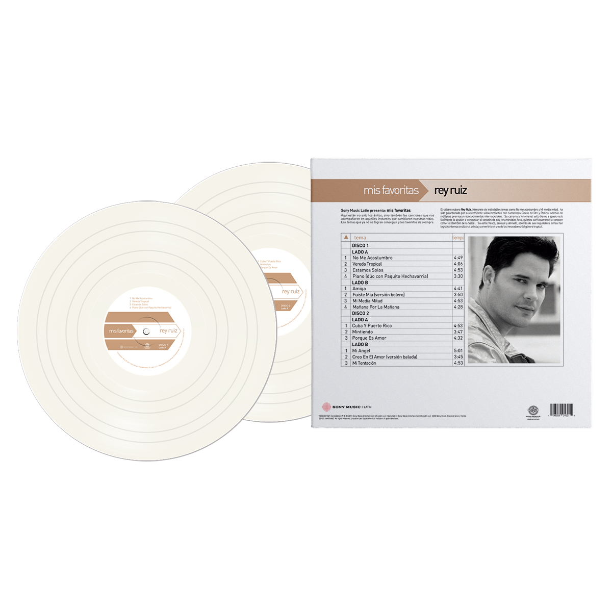 Rey Ruiz - Mis Favoritas Light Beige Vinyl 2LP Sony Latin
