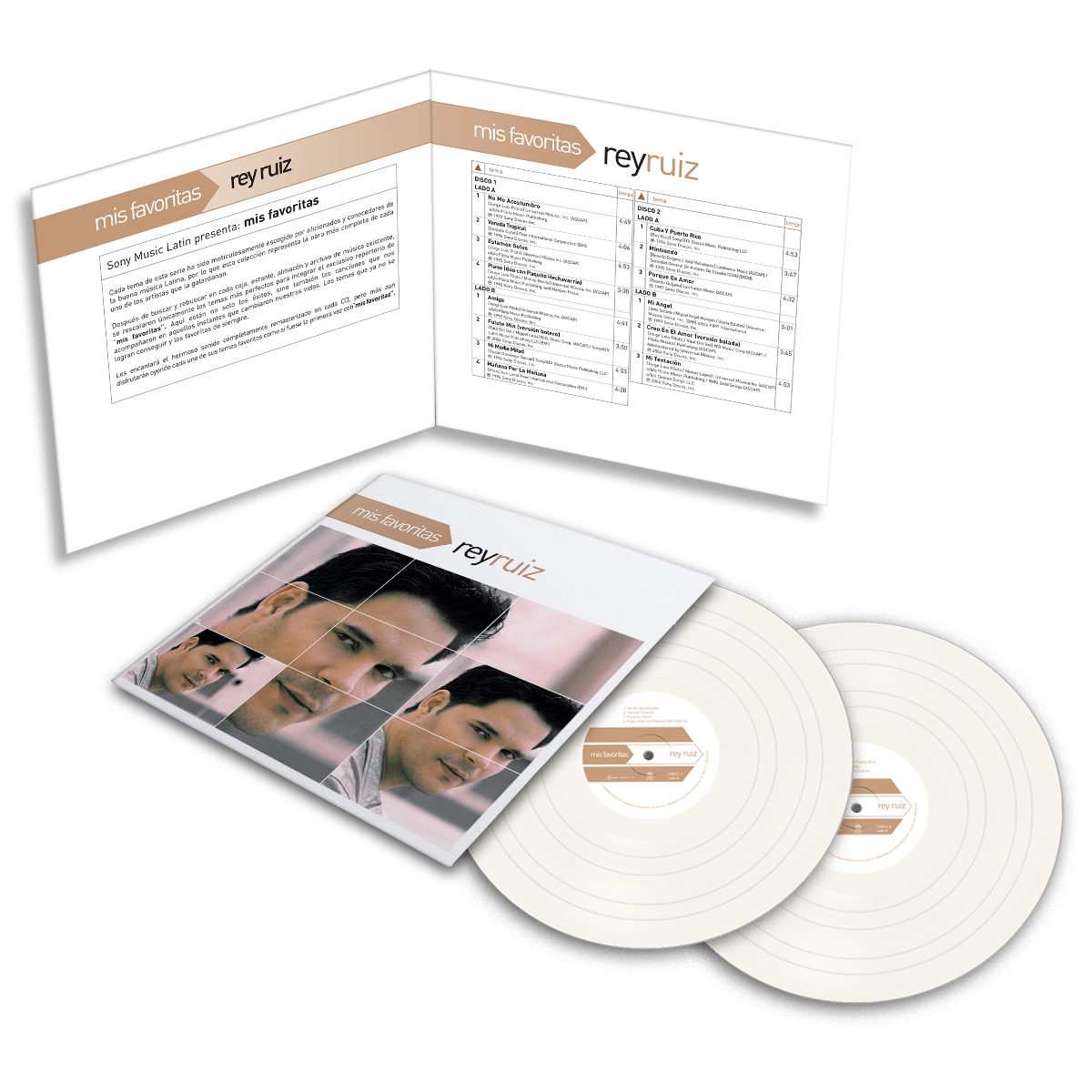 Rey Ruiz - Mis Favoritas Light Beige Vinyl 2LP Sony Latin