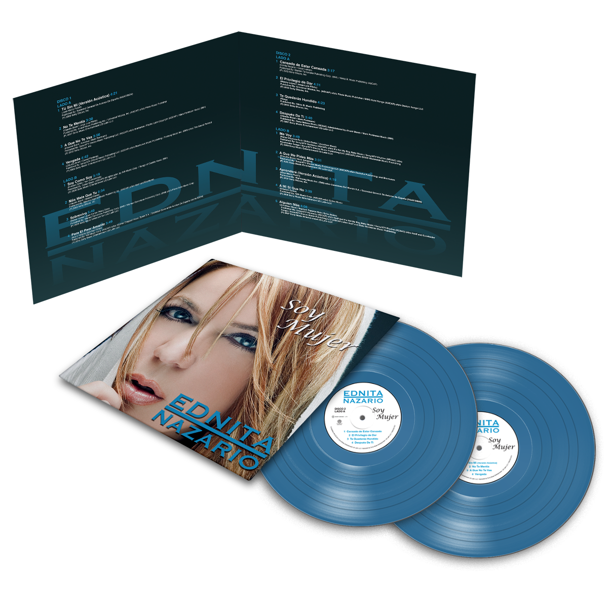 Ednita Nazario - Soy Mujer Aqua Vinyl 2LP Sony Latin
