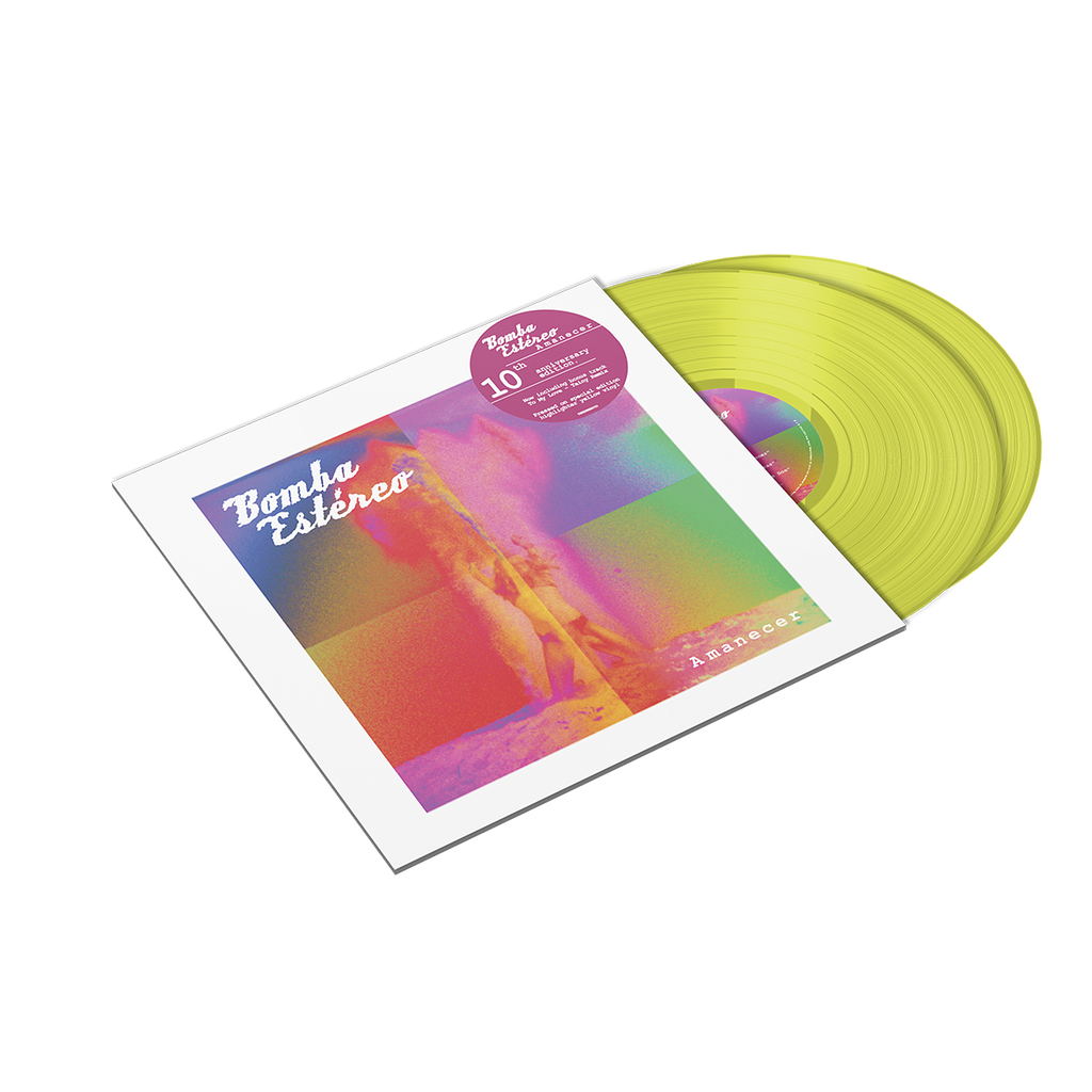 Bomba Estereo - Amanecer 10 Year Anniversary Highlighter Yellow Vinyl 2LP Sony Latin