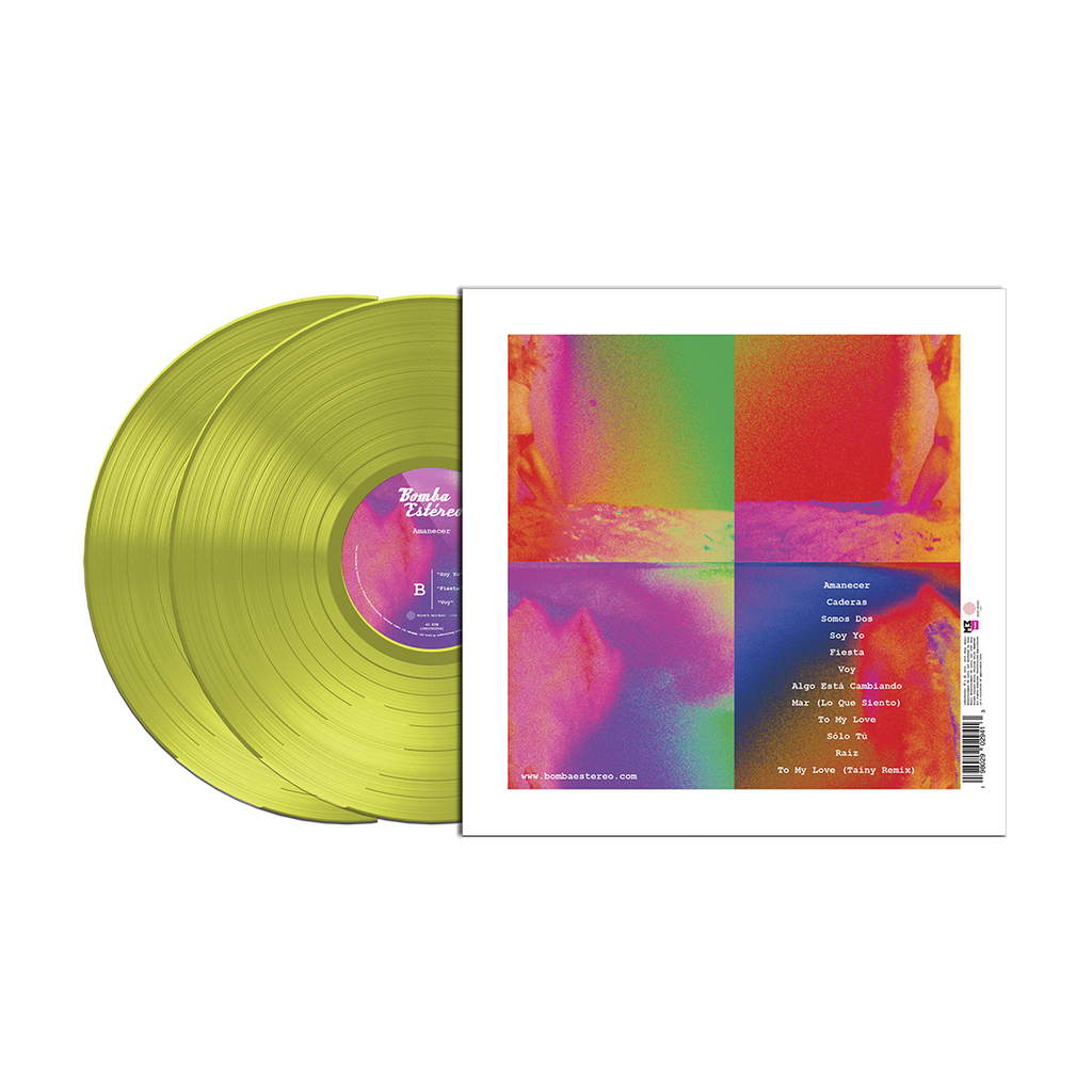 Bomba Estereo - Amanecer 10 Year Anniversary Highlighter Yellow Vinyl 2LP Sony Latin