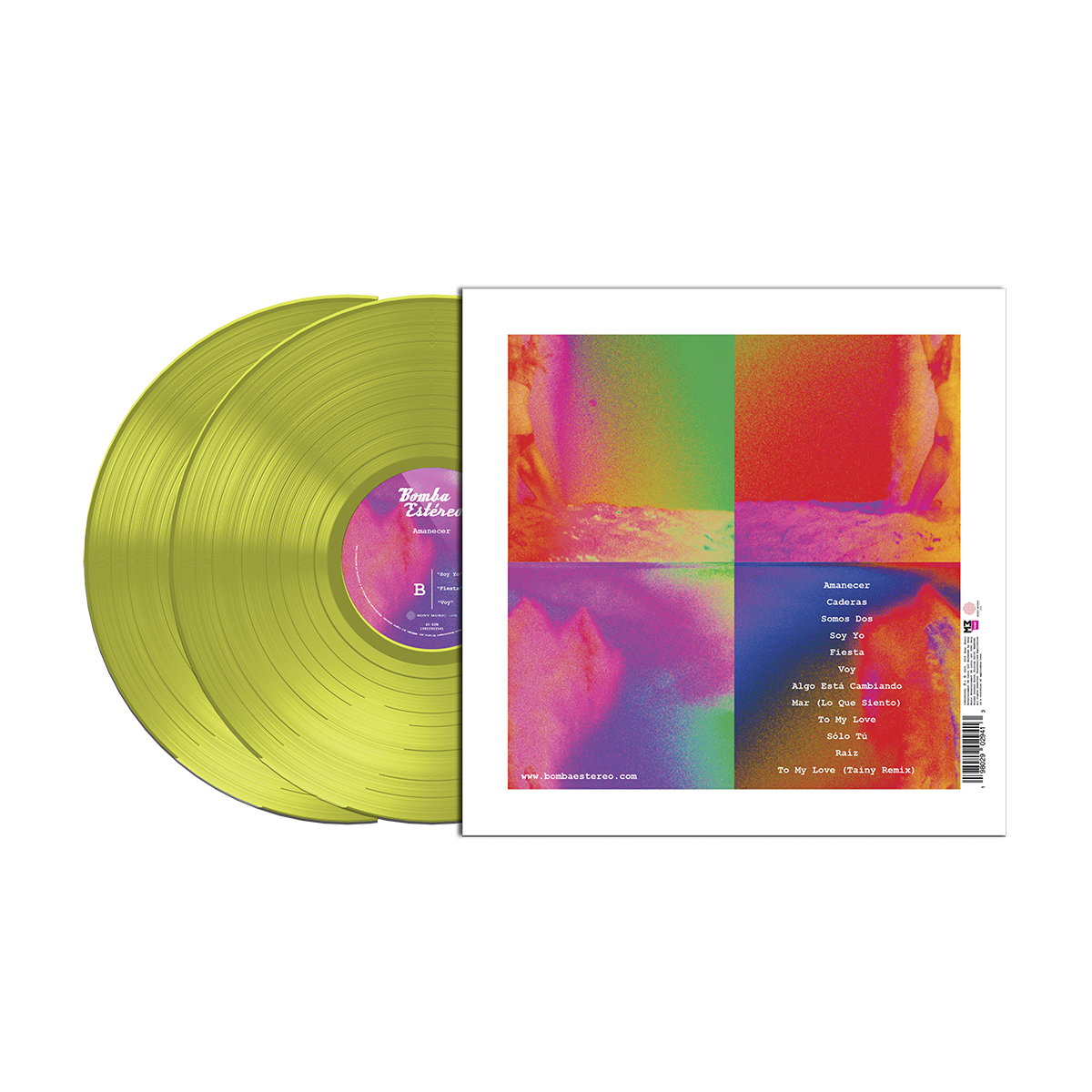 Bomba Estereo - Amanecer 10 Year Anniversary Highlighter Yellow Vinyl 2LP Sony Latin