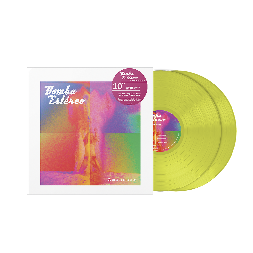 Bomba Estereo - Amanecer 10 Year Anniversary Highlighter Yellow Vinyl 2LP Sony Latin