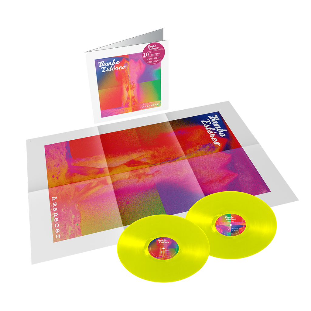 Bomba Estereo - Amanecer 10 Year Anniversary Highlighter Yellow Vinyl 2LP Sony Latin