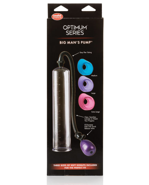 Big Man's Pump 12" & 3 Sized Sleeves - Clear Adult Toy Box