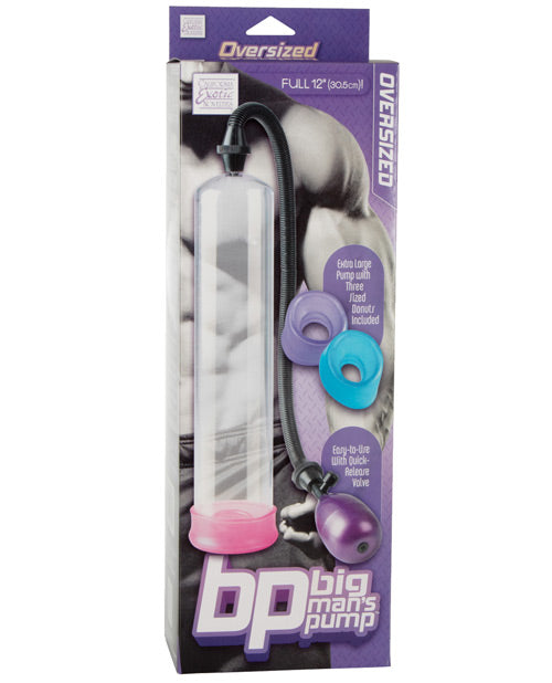 Big Man's Pump 12" & 3 Sized Sleeves - Clear Adult Toy Box