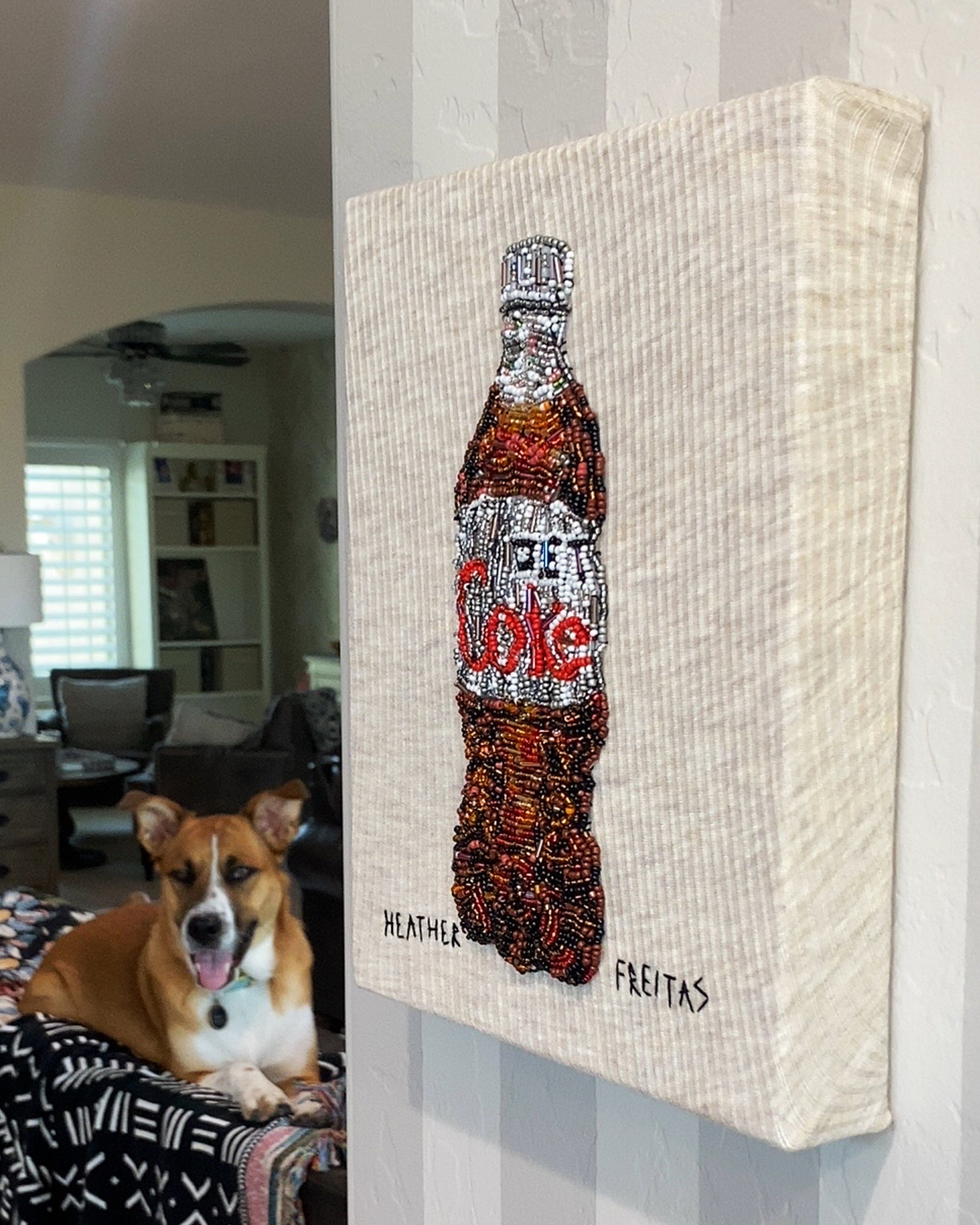 Diet Soda Beaded Artwork Heather Freitas